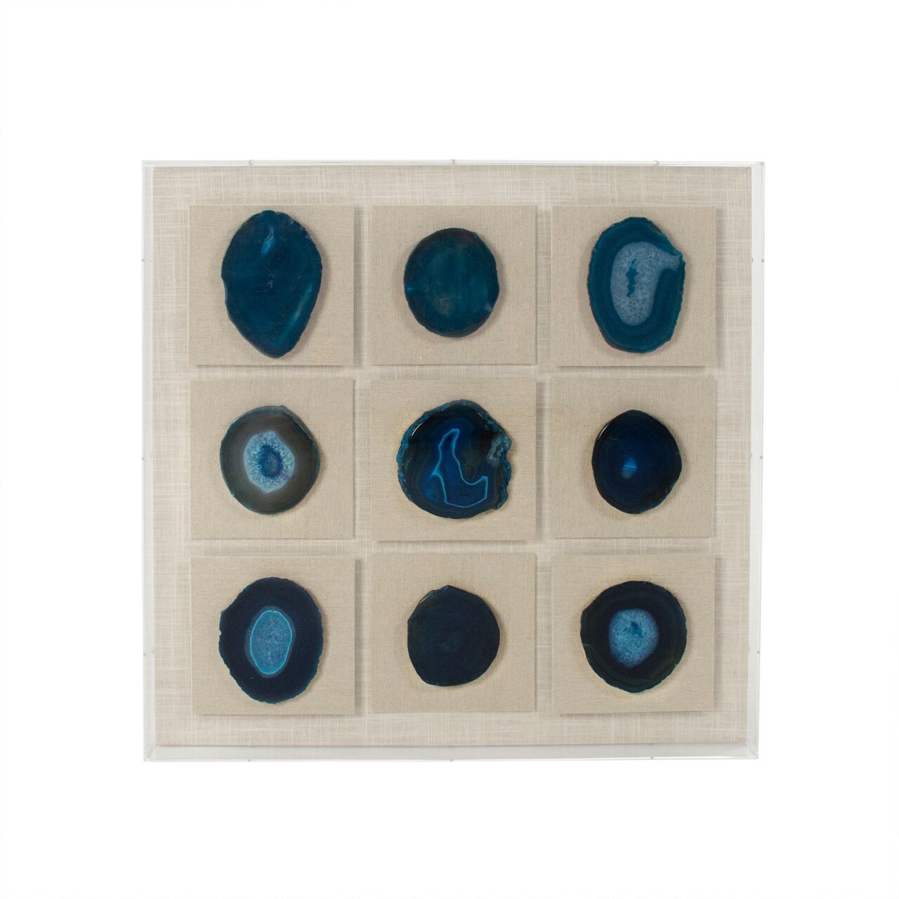 Zentique Blue Geode in Shadow Box Square Wall Art 23.5" x 23.5"